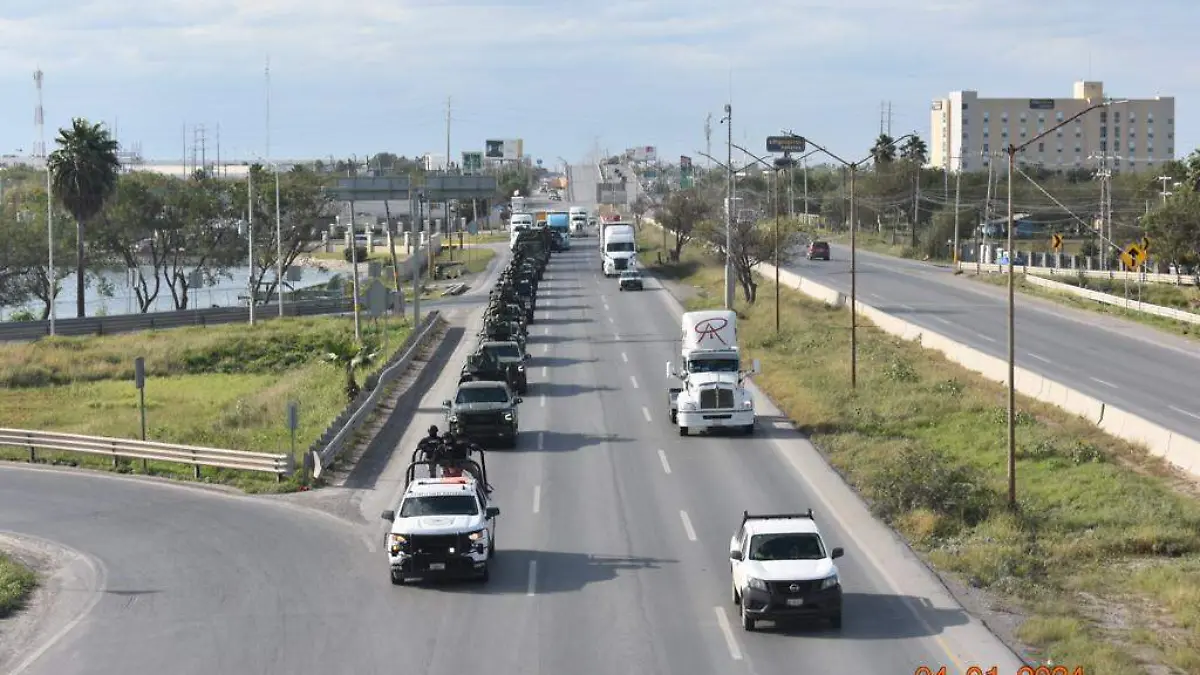 Suman 400 militares los que han llegado esta semana a Reynosa por secuestro masivo de migrantes. CORTESÍA SEDENA (2)